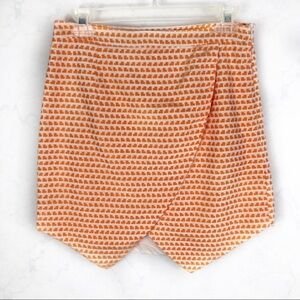 [Do & Be] White & Orange Wrap Skirt